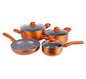 Batería Cocina 7 piezas Montecarlo naranjo