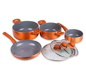 Batería Cocina 7 piezas Montecarlo naranjo