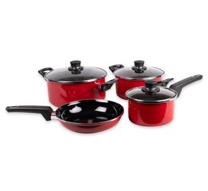 Batería Cocina 7 piezas Napoles rojo