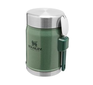 Termo comida 414 ml Clásico con cuchara verde