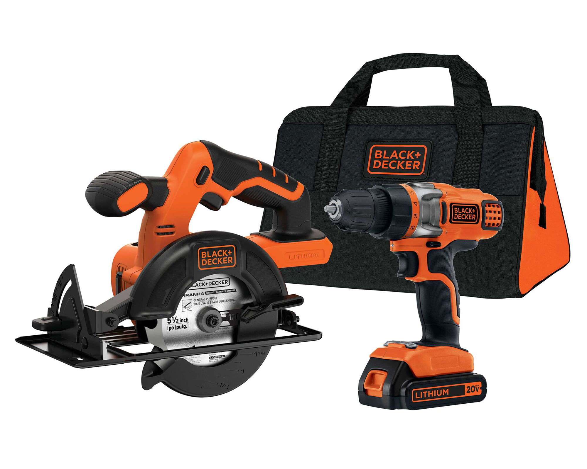 Kit taladro 10 mm + Sierra circular 20V BDCD220CS-B2C