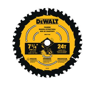 Disco sierra 7-1/4" 24T eje 5/8" DWA171424