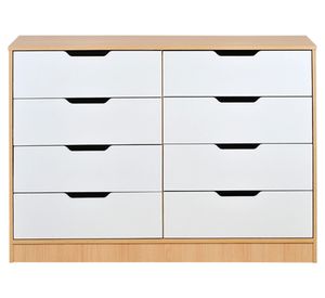 Cómoda Misuri CZ blanco/carvalo 8 cajones