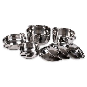 Batería Cocina 6 piezas Malaga gris