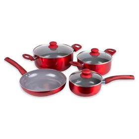 Batería Cocina 7 piezas Montecarlo rojo