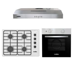 Encimera + campana + horno 60 cm acero inoxidable