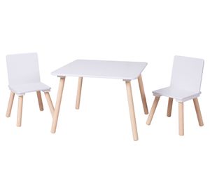 Mesa infantil + 2 sillas Basic blanco