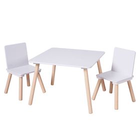 Mesa infantil + 2 sillas Basic blanco