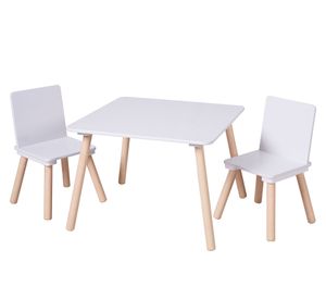 Mesa infantil + 2 sillas Basic blanco