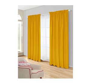 Set de Cortina Tabata 140x220 cm Mostaza Doral