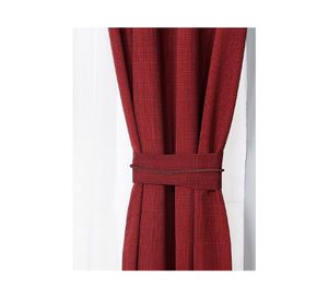 Set de Cortina 140x220 cm Camila argollas rojo
