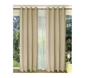Set de Cortina Rústico 140x220 cm Crudo Doral