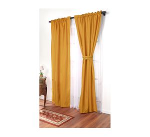 Set de Cortina Agatha 140x220 cm Mostaza Doral