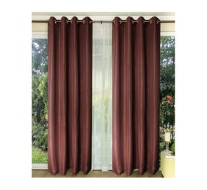 Set de Cortina Rústico 140x220 cm Café Doral