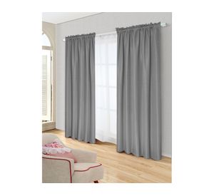 Set de Cortina Tabata 140x220 cm Gris Doral
