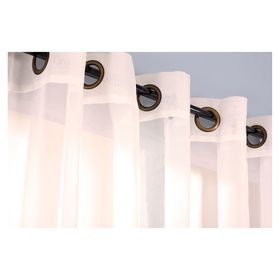 Cortina Velo 145x220cm Liso Argollas crudo