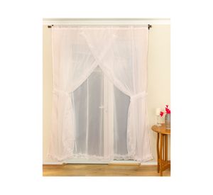 Cortina Velo 200x220 cm Romántico crudo