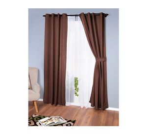 Set de Cortina Emilia 140x220 cm Café Doral