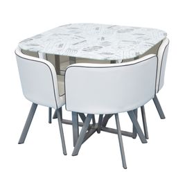 Comedor 4 Sillas Newspaper 73x90x90 cm