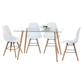 Comedor 4 sillas Dini 75x120x80 cm