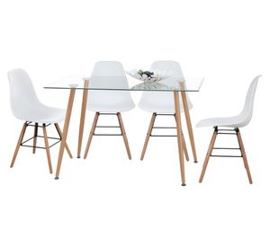 Comedor 4 sillas Dini 75x120x80 cm