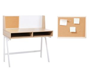 Escritorio con pizarra corcho