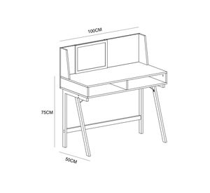 Escritorio con pizarra corcho