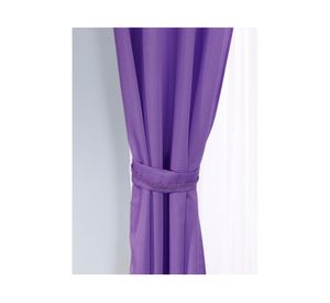 Set de Cortina 140x220 cm Rústico Argollas morado