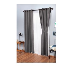 Set de Cortina Camila 140x220 cm Gris Doral