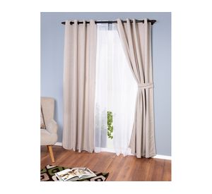 Set de Cortina Emilia 140x220 cm Crudo Doral