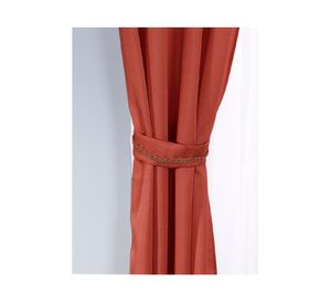 Set de Cortina 140x220 cm Rústico Argollas terracota