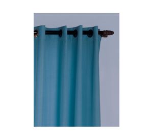 Set de Cortina 140x220 cm Rústico Argollas petróleo