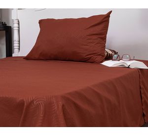 Juego de sábanas 1.5 plazas embossed café claro