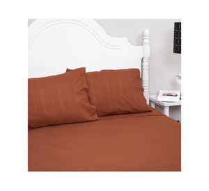 Sábana 2 plazas Embossed Escocés terracota