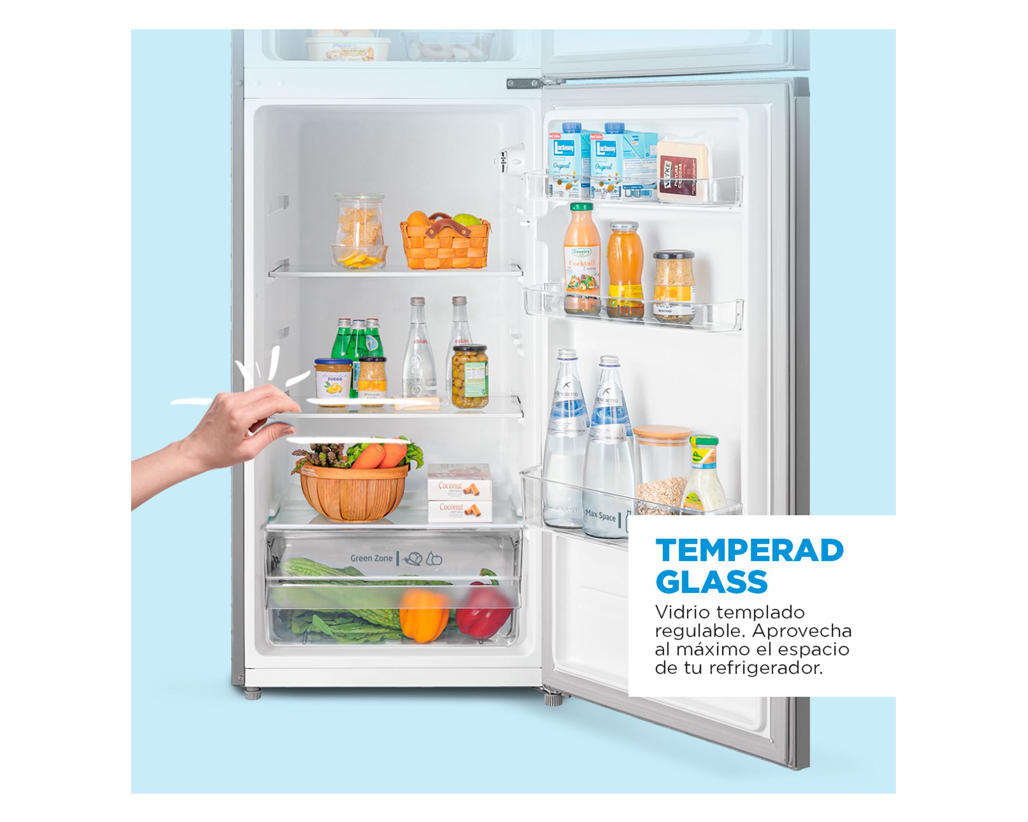 Refrigerador Top Mount Frío Directo 207 Litros Silver Midea