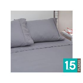 Sábana 1.5 plazas Santorini gris