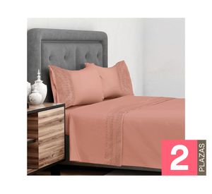 Juegode sábanas 2 plazas Broderie mariane damasco 144 hilos