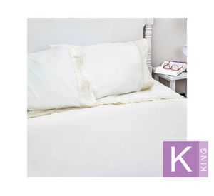 Sábana King Santorini blanco