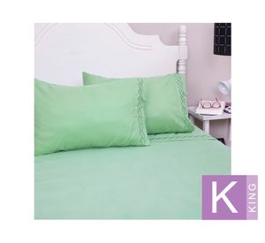 Sábana King Bordada verde