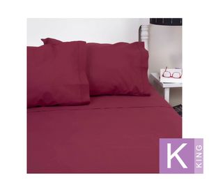 Juego sábanas king 144H Vivo rojo