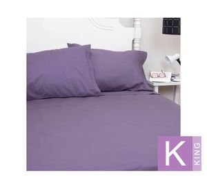 Juego sábanas king 144H Vivo purpura