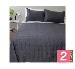 Quilt 2 plazas da vinci gris oscuro