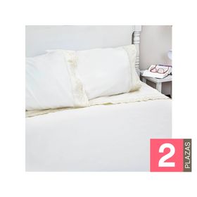 Sábana 2 plazas Santorini blanco