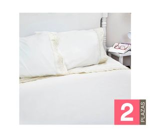 Sábana 2 plazas Santorini blanco