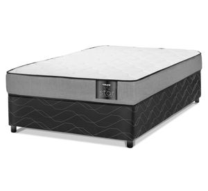 Cama europea 1 plaza x 190 cm gris Star