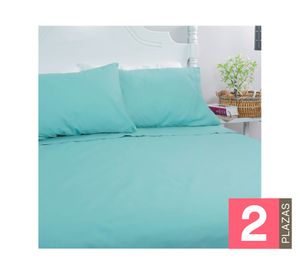Juego de sábanas King vivo turquesa