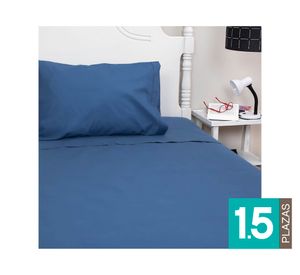 Juego sábanas 1.5 plazas 144H Vivo azul