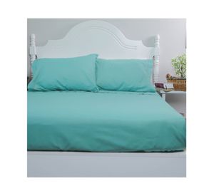 Juego de sábanas King vivo turquesa
