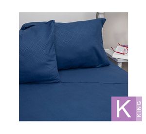 Sábana King Embossed Escocés azul