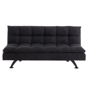 Futón 2 cuerpos Lorenzo poliéster negro